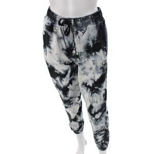 Running Bare Womens Tie Dye Jogger Pants Multicolor Cotton Drawstring Size 8